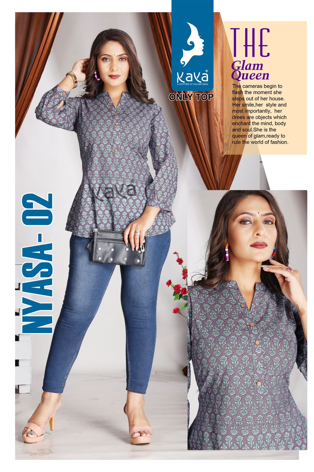 Nyasa By Kaya Cotton Printed Ladies Top Wholesale Price In Surat